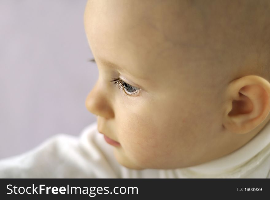 Close-up of a baby girl. Close-up of a baby girl