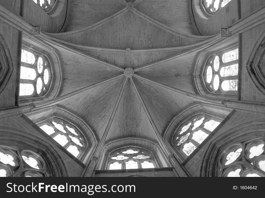 Apse of cister monastery in Canas, Rioja, Spain. Apse of cister monastery in Canas, Rioja, Spain