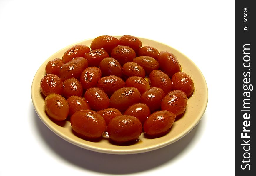 Small tomatoes on a plate