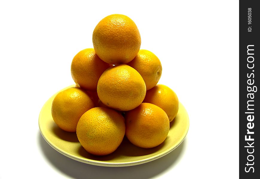 Small tangerines on a plate
