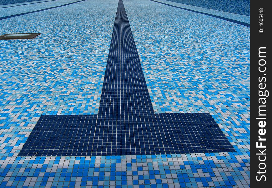 Empty swimming pool texture lines