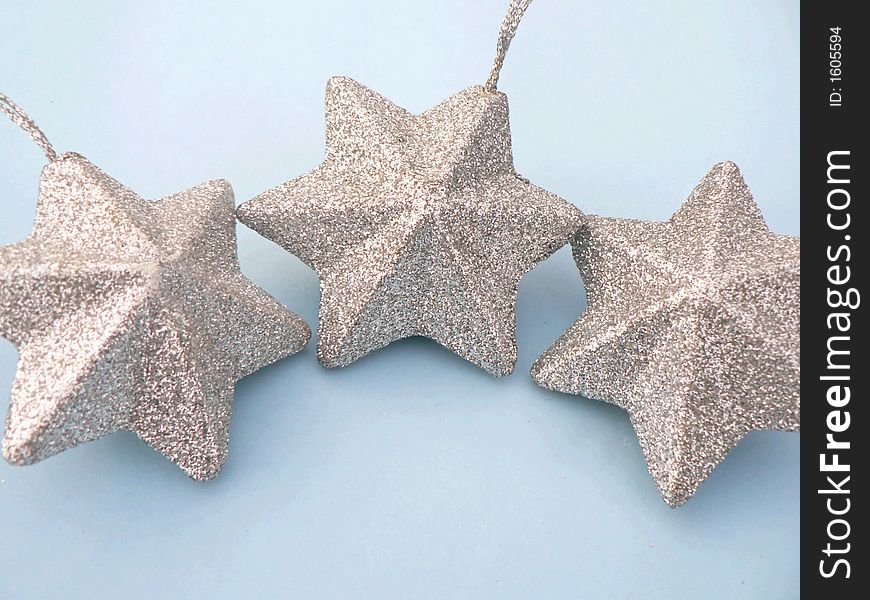 Christmas star silver star in blue
