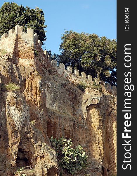 Castle Wall - Tower - Cori Rome Italy. Castle Wall - Tower - Cori Rome Italy