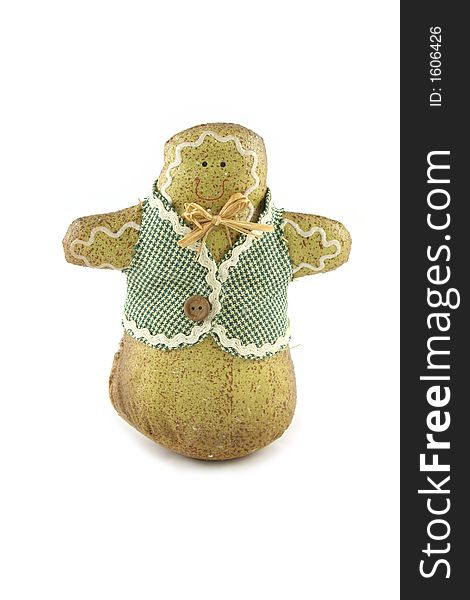 Gingerbread man isolated on a white background