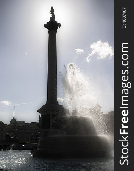 Nelson Column at trafalagar square London England