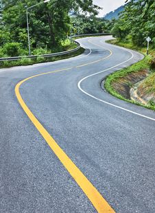 Curve Road On Mountain Royalty Free Stock Photos Curve Road On Mountain Royalty Free Stock Photos