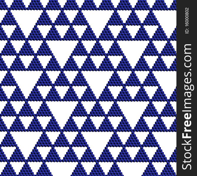 Blue triangle mosaic