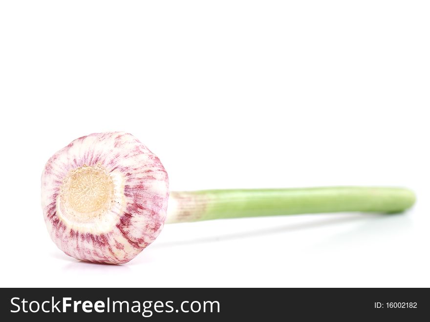 Garlic on the white isolated background.  studio photo