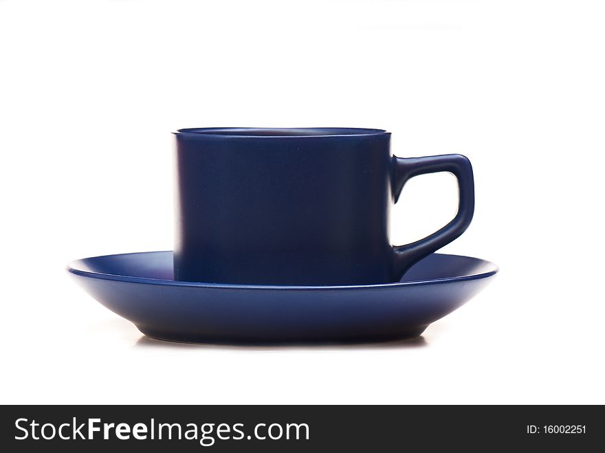 Composition of the coffee cups on a white background isolated. studio photo