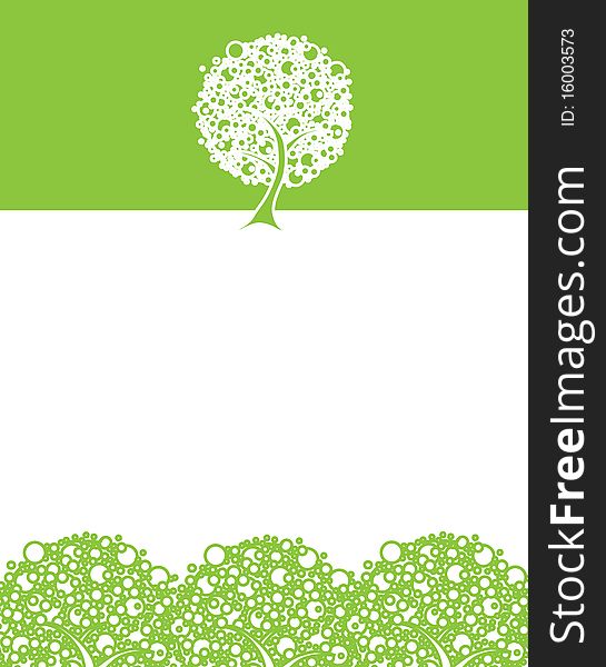 Abstract tree invitation for life events, with space for your text