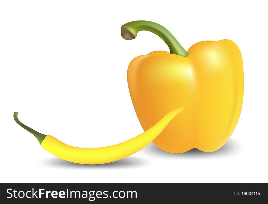 Yellow pepper and chili