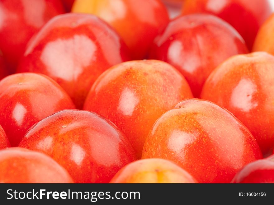 Berries ripe cherry on a white isolated background. Studio. Berries ripe cherry on a white isolated background. Studio