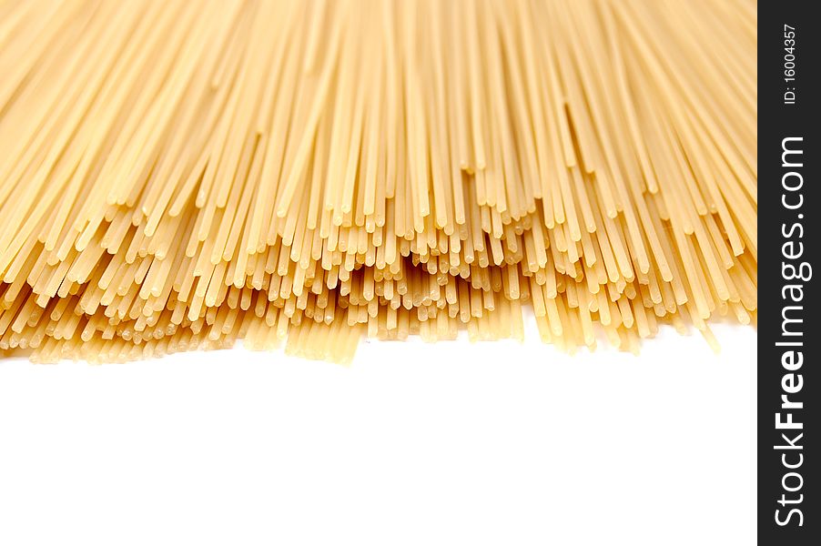 Spaghetti on a white background
