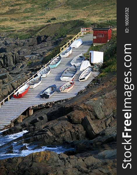 Smal fishing boats on a slipway