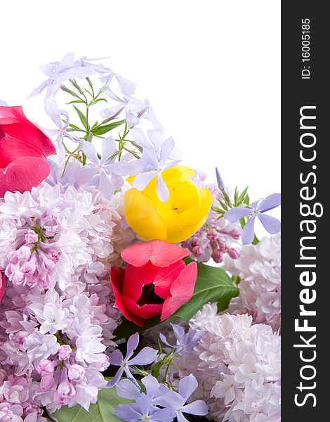 Spring bouquet isolated on a white background
