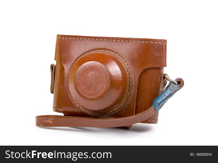 Old camera isolated on a white background
