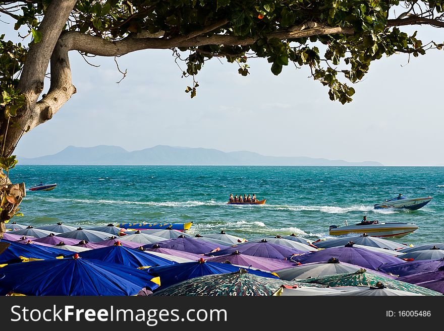 Pattaya colorful beach in thailand. Pattaya colorful beach in thailand