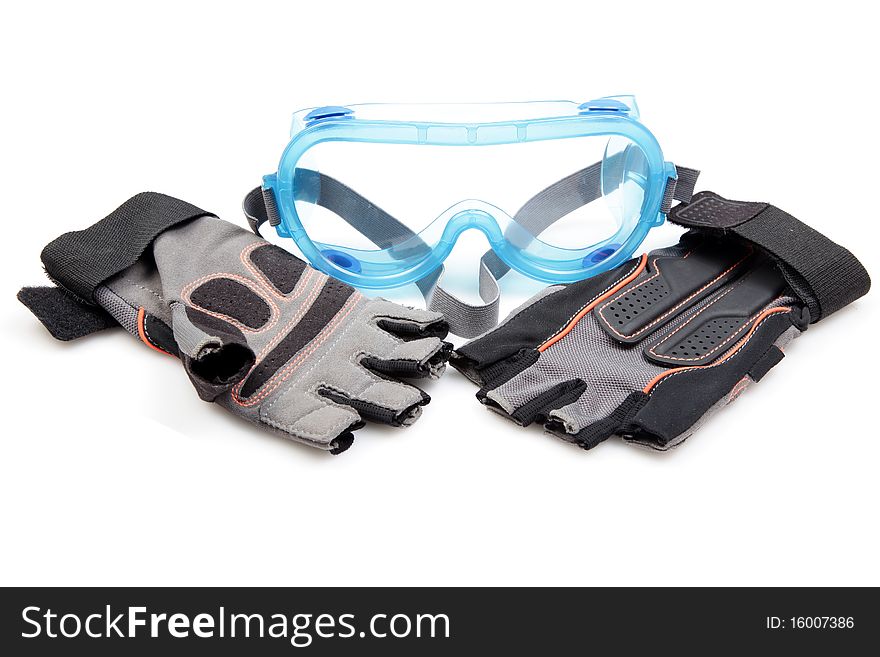 Protective goggle and gloves