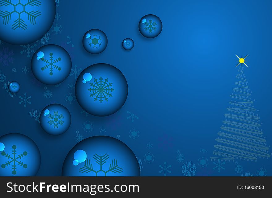 Christmas balls with snowflakes. Vector EPS10 illustration