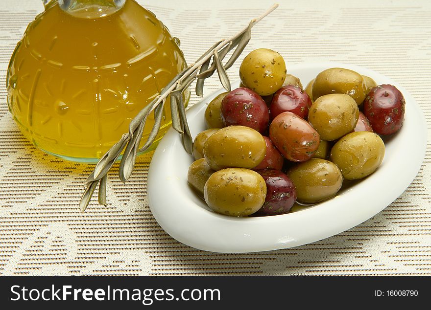 Close up of assorted olives