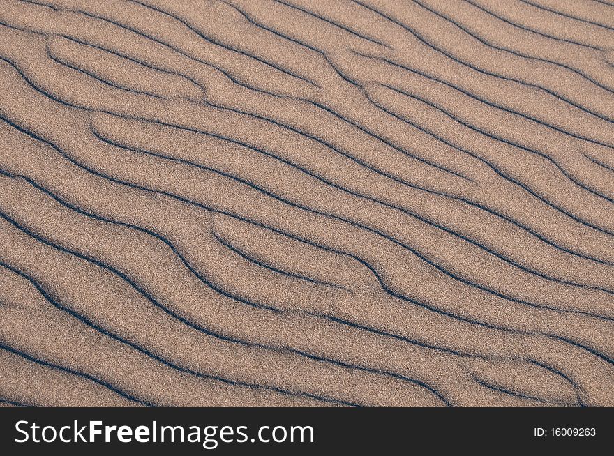 Texture - sandy surface with the ripples formed by wind. Texture - sandy surface with the ripples formed by wind