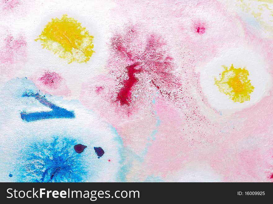 Colorful abstract background of ink painting