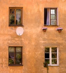 Old House Windows Stock Images