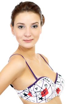 Young Fashion Model Posing In Swimsuit Isolated Stock Photo Young Fashion Model Posing In Swimsuit Isolated Stock Photo