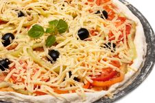 Uncooked Vegetarian Pizza Royalty Free Stock Image Uncooked Vegetarian Pizza Royalty Free Stock Image