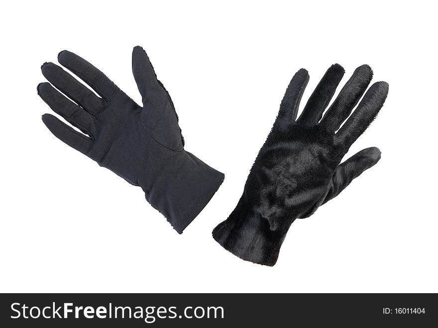 Female Furry Gloves | Isolated