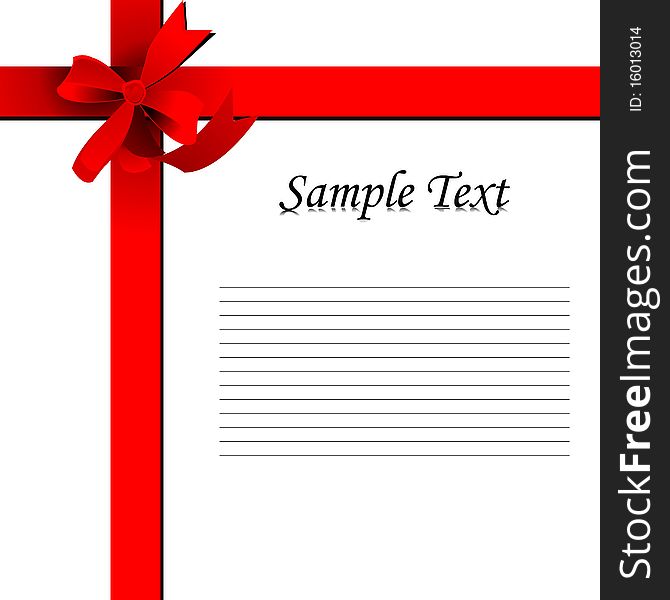 Illustration of text template wrapped with ribbon. Illustration of text template wrapped with ribbon