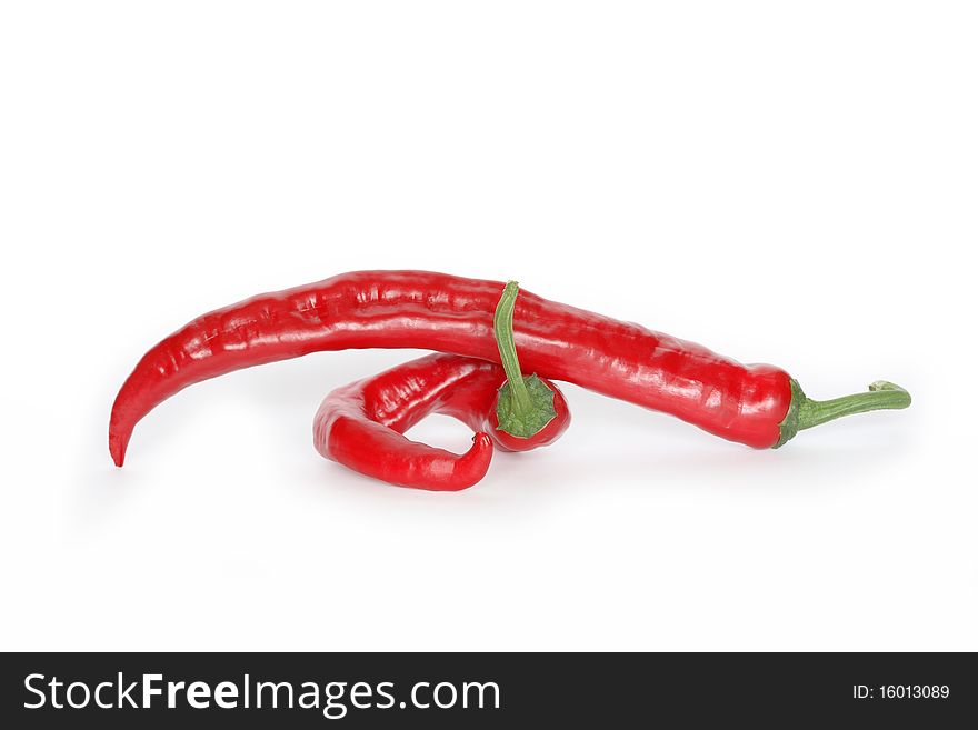 Chili Pepper On White