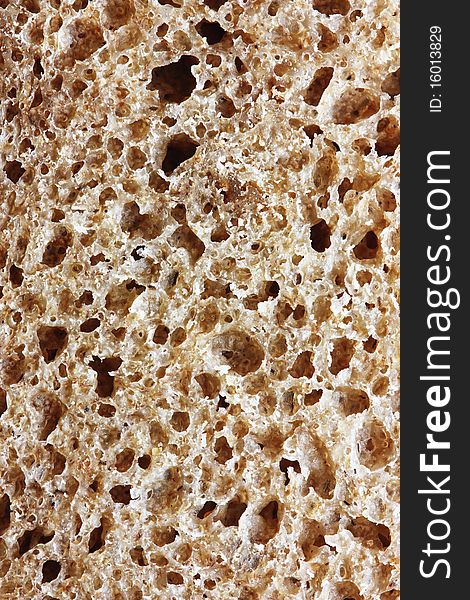 Whole wheat bread texture / closeup