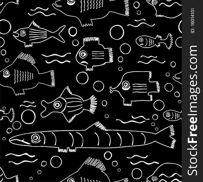 Fish seamless pattern