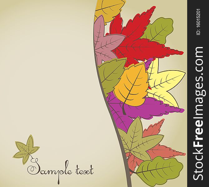 Brown autumn background.Vector illustration