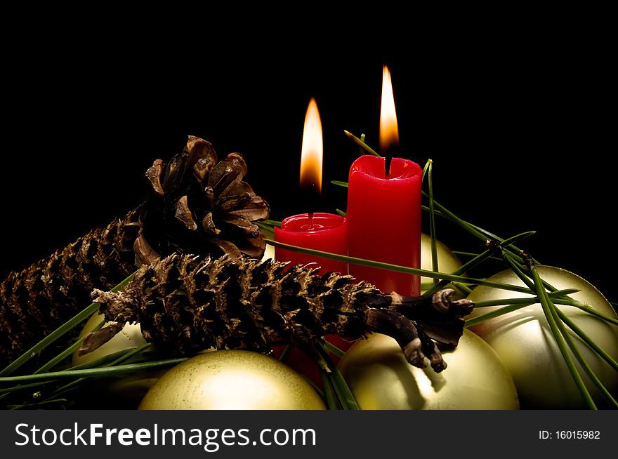This picture is a postcard of congratulations, mainly by candles on a black background. This picture is a postcard of congratulations, mainly by candles on a black background