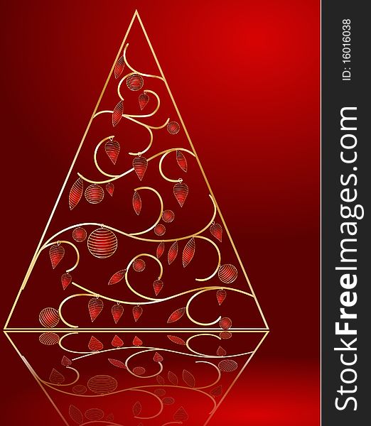 Christmas tree decorative abstraction background. Christmas tree decorative abstraction background