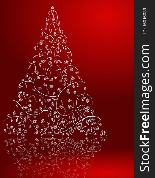 Christmas tree decorative abstraction background. Christmas tree decorative abstraction background