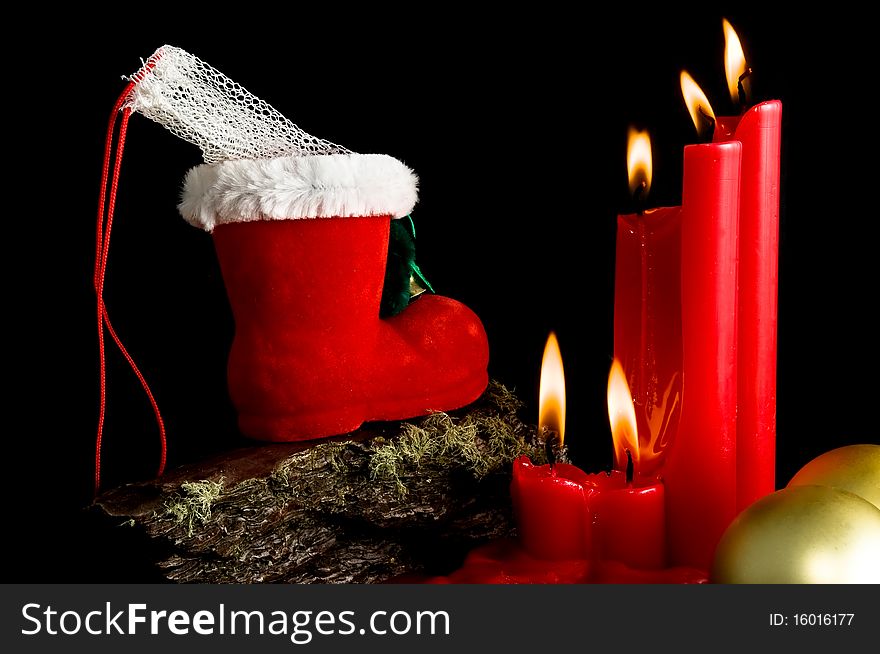 This picture is a postcard of congratulations, mainly by candles on a black background. This picture is a postcard of congratulations, mainly by candles on a black background