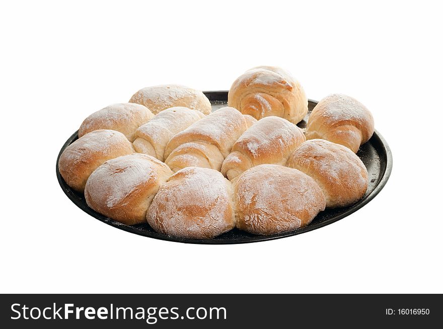 Homemade Bread On White Background