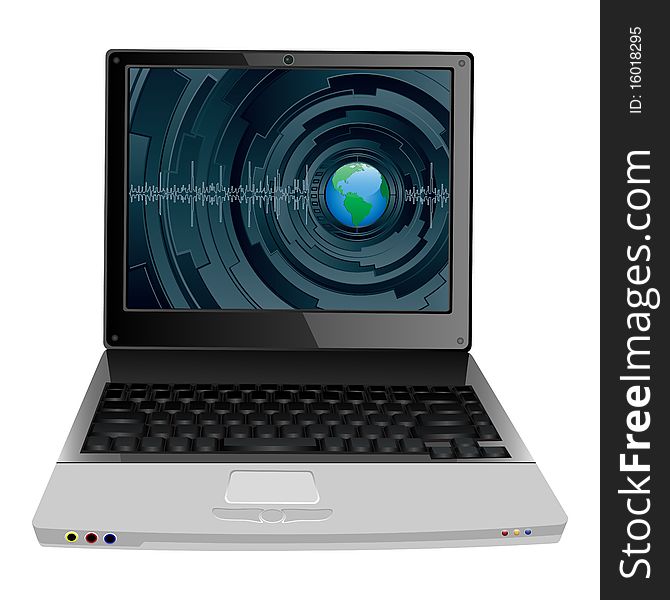 Isolated image of a laptop