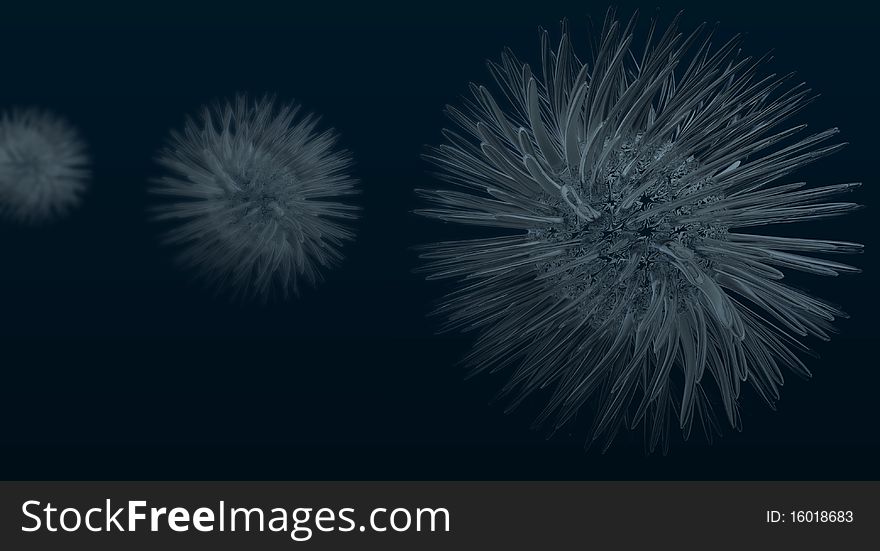 Realistic 3d rendering of virus,with dof effect. Realistic 3d rendering of virus,with dof effect.