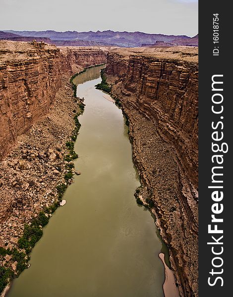 Quiet slow colorado in marble canyon