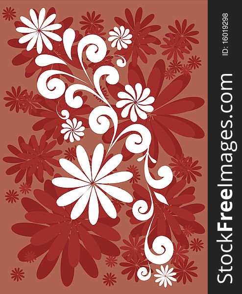 Floral background, beautiful red flower
