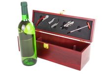 Bottle Of White Wine And Sommelier Set Stock Image Bottle Of White Wine And Sommelier Set Stock Image