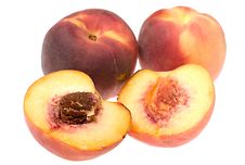 Ripe Peach Isolated On White Stock Images Ripe Peach Isolated On White Stock Images
