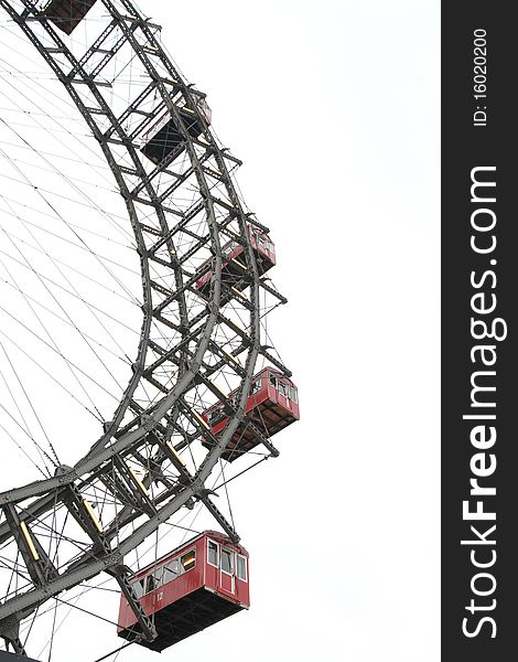 Gondolas of the Vienna Riesenrad. Gondolas of the Vienna Riesenrad