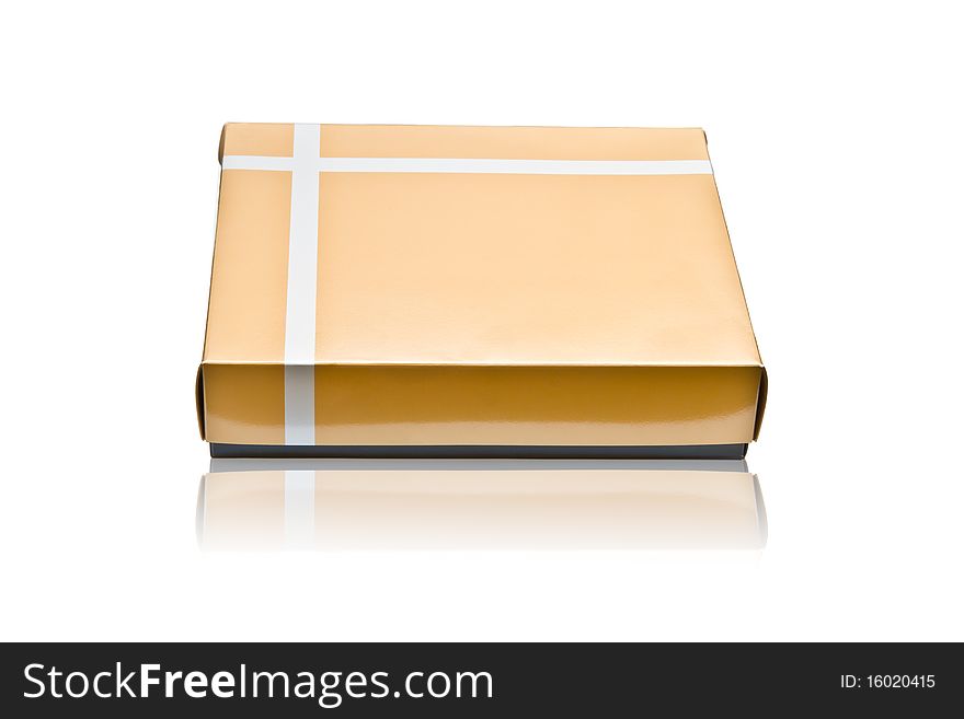 Brown Box on White Isolated background. Brown Box on White Isolated background