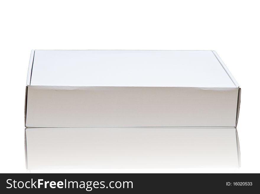 A white cereal box isolated on white. A white cereal box isolated on white