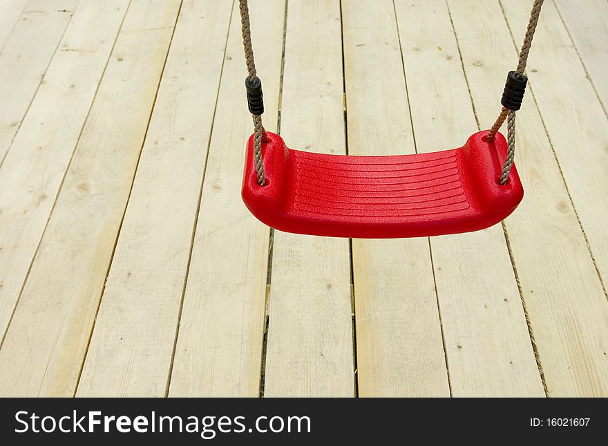 Red children s swing